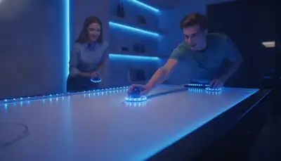 Beleuchtung für Airhockey: Spiel und Atmosphäre
