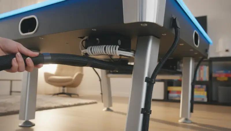 Airhockey Kabelschutz mit Spiralschlauch