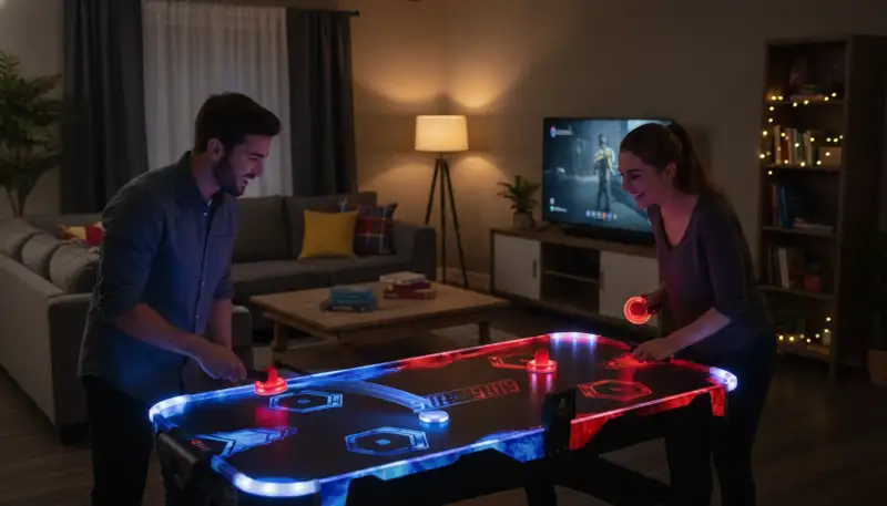 LED Airhockey Tisch: Spektakel für Zuhause